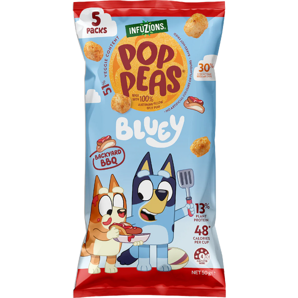 【Bluey】Infuzions - Backyard BBQ Poppeas 5 pack (@10g) "