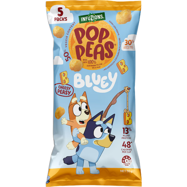 【Bluey】Infuzions - Bluey Cheesy Peasy Poppeas 5packs (@10g)
