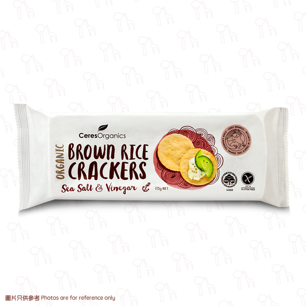 【Light and Crispy】Ceres Organics -  Vegan Organic GLUTEN-FREE Brown Rice Crackers (115g)