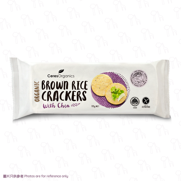【Light and Crispy】Ceres Organics -  Vegan Organic GLUTEN-FREE Brown Rice Crackers (115g)