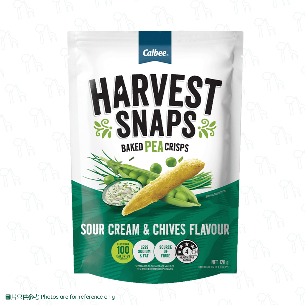 【澳洲點心】Calbee Harvest Snaps - 豌豆脆條（120克）
