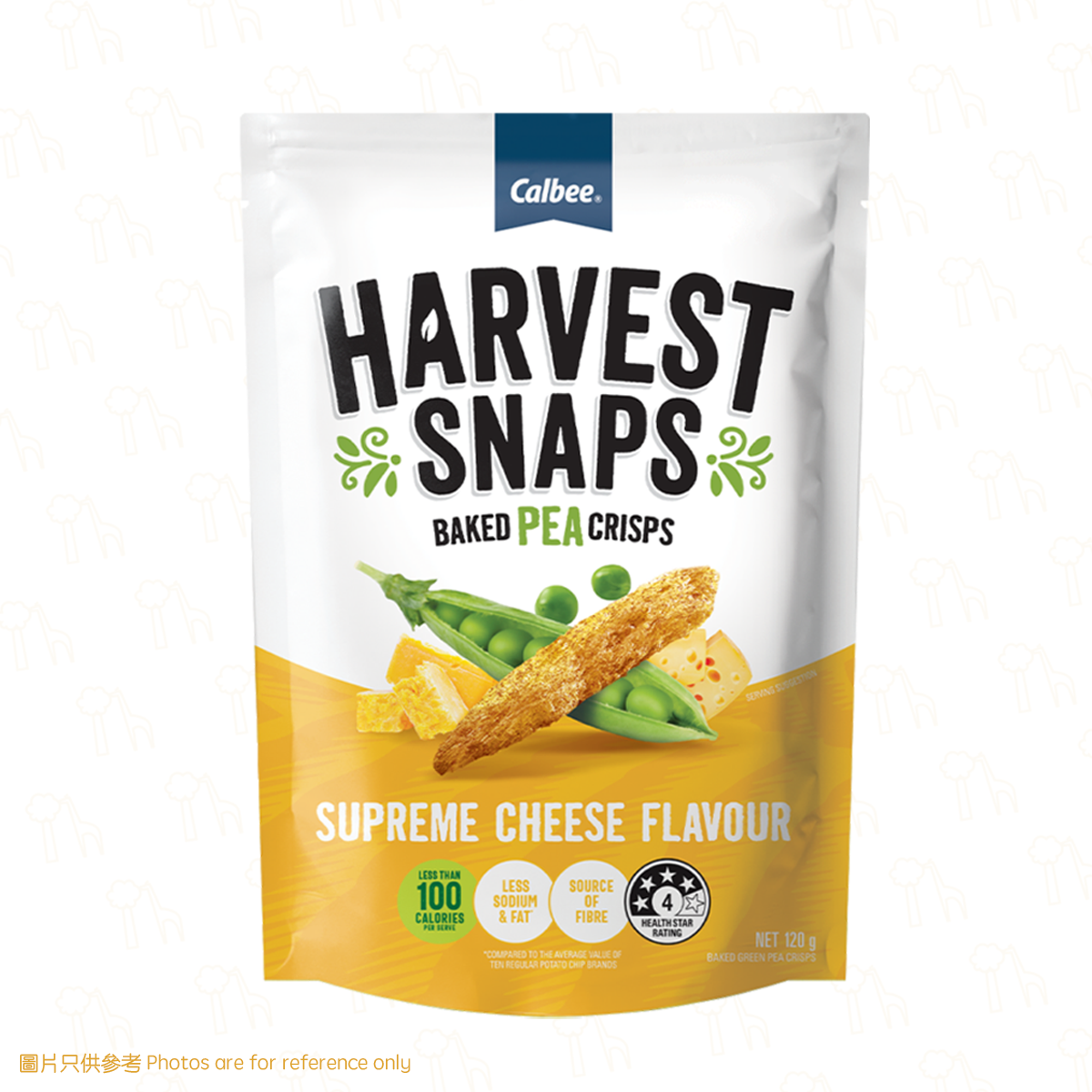 【澳洲點心】Calbee Harvest Snaps - 豌豆脆條（120克）