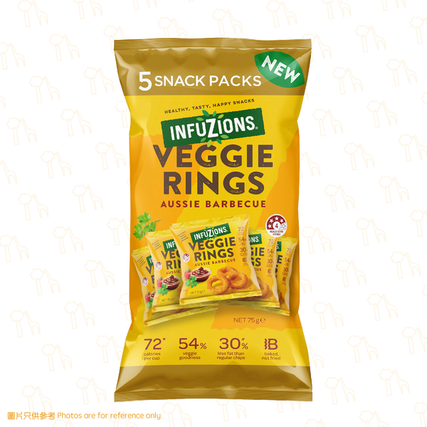 【Jump Out Comfort Rings】Infuzions -  Veggie Rings Aussie BBQ Snack 5packs (@15g)