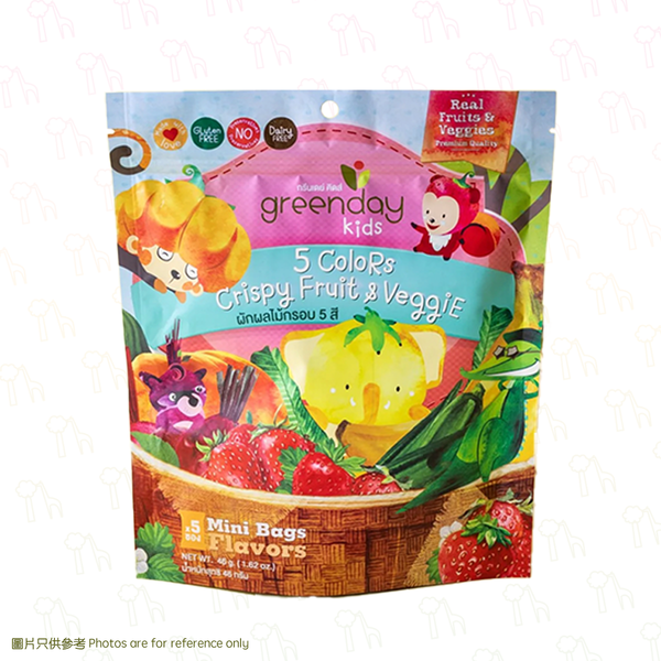 【5 Color Team】greenday - 5 Colors Crispy Fruit & Veggie (46g)