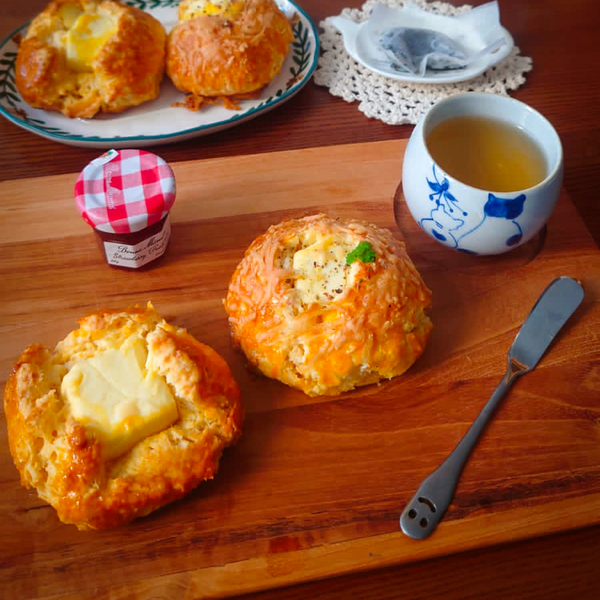 【Gluten-Free】 ECFOOD - Handmade Scones Savoury & Sweet Cheese Flavours combo (@75g) (Frozen -18C)